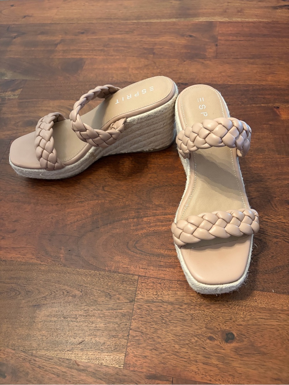 Esprit Braided Double-Strap Wedge Sandals